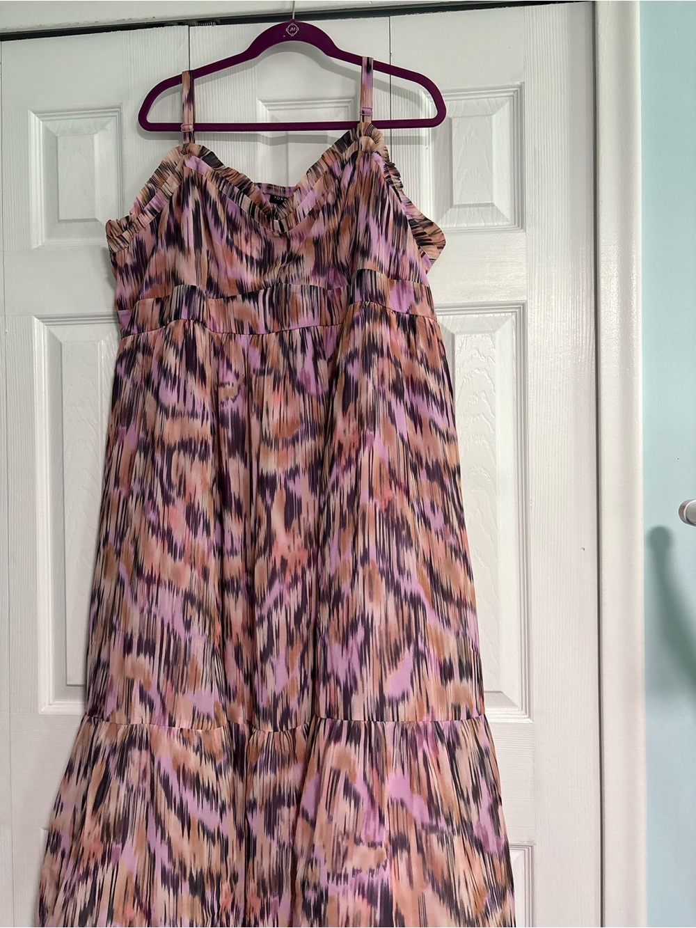 Torrid Lavender and Pink Maxi Dress with Multicolor Trim Size 4x NWT